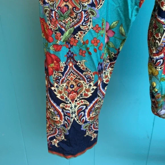 Johnny Was Multi-print Indie Flower tunic Size L - Picture 8 of 9